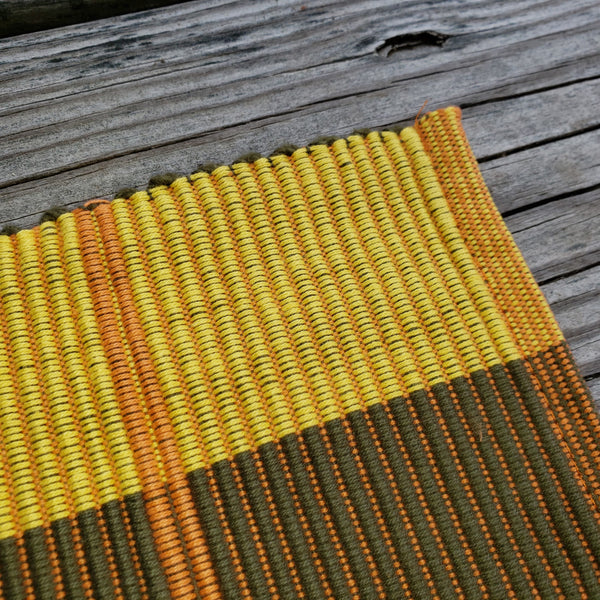 Cabin Cotton Placemat - Olive Green+Yellow+Orange