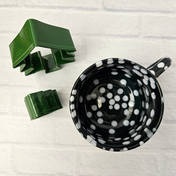 Apollo Ceramic Mug - Black + White Dots