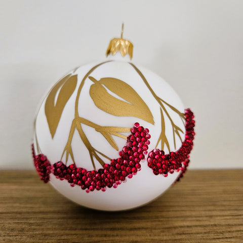 Golden Mountain Ash Glass Ornament