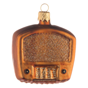 Old Radio Glass Ornament