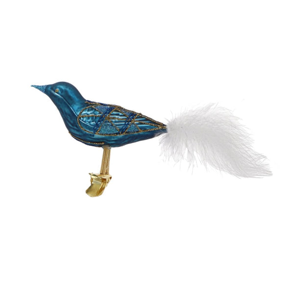 Blue Bird Glass Ornament