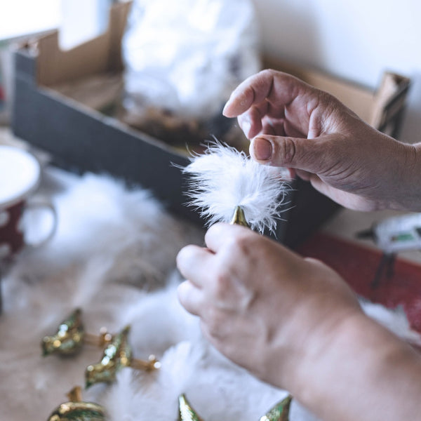 Blue Bird Glass Ornament