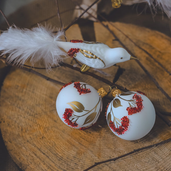 Golden Mountain Ash Glass Ornament