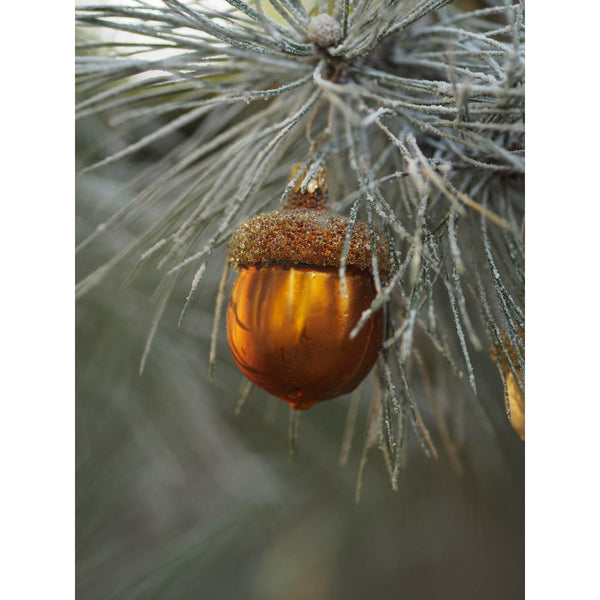 Large Acorn Glass Ornament