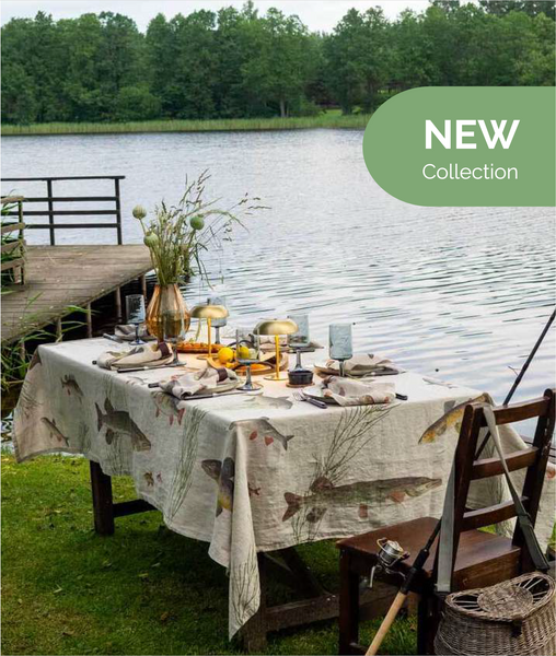 Linen Kitchen Towels - FRESH WATER FISH