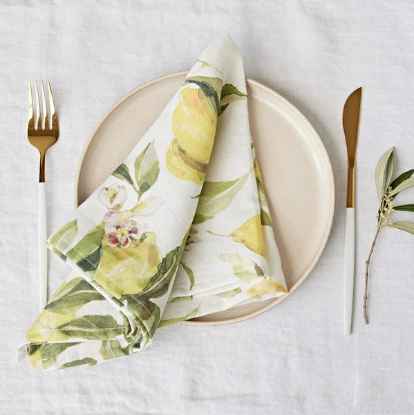 Linen Napkins - Citrus Garden (set of 2)