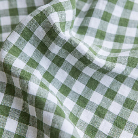 Linen Kitchen Towel - Forest Green Gingham (1 piece)