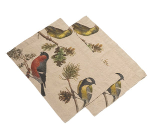 Linen Placemats - SMALL BIRDS (set of 2)