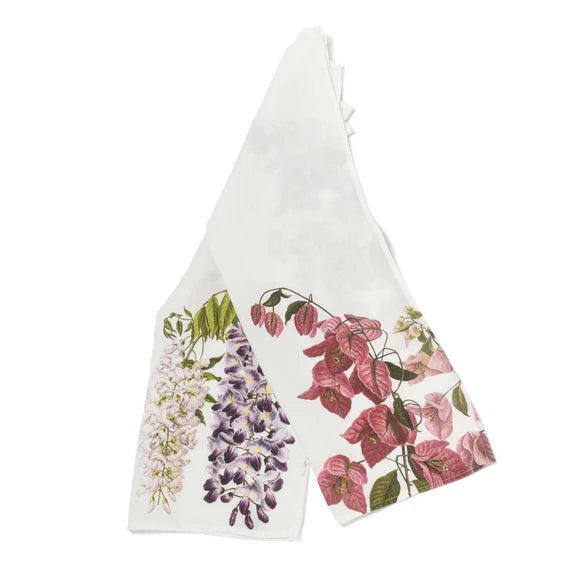 Linen Kitchen Towel - BOUGAINVILLEA + WISTERIA