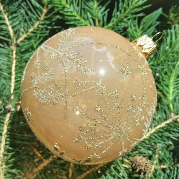 Gold Dandelion Glass Ornament - Woodland glass ornament handcrafted in Europe, where Old World Christmas ornament making has a long tradition.