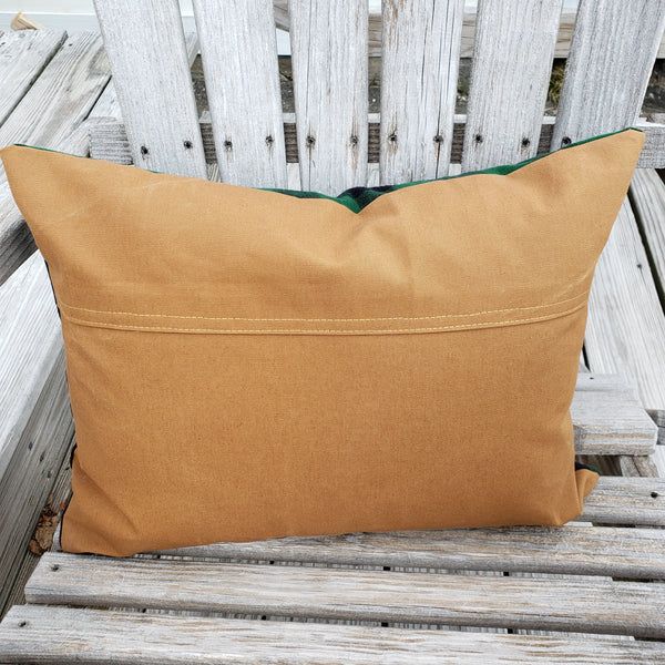Camping Flannel-Canvas Pillow