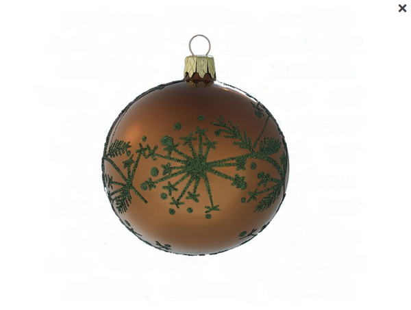 Green Dandelion Glass Ornament - Woodland glass ornament handcrafted in Europe, where Old World Christmas ornament making has a long tradition.