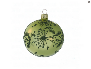 Green Dandelion Glass Ornament - Pohoda